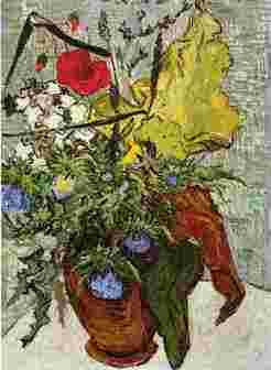 Vincent Van Gogh Wild Flowers and Thistles in a Vase France oil painting art